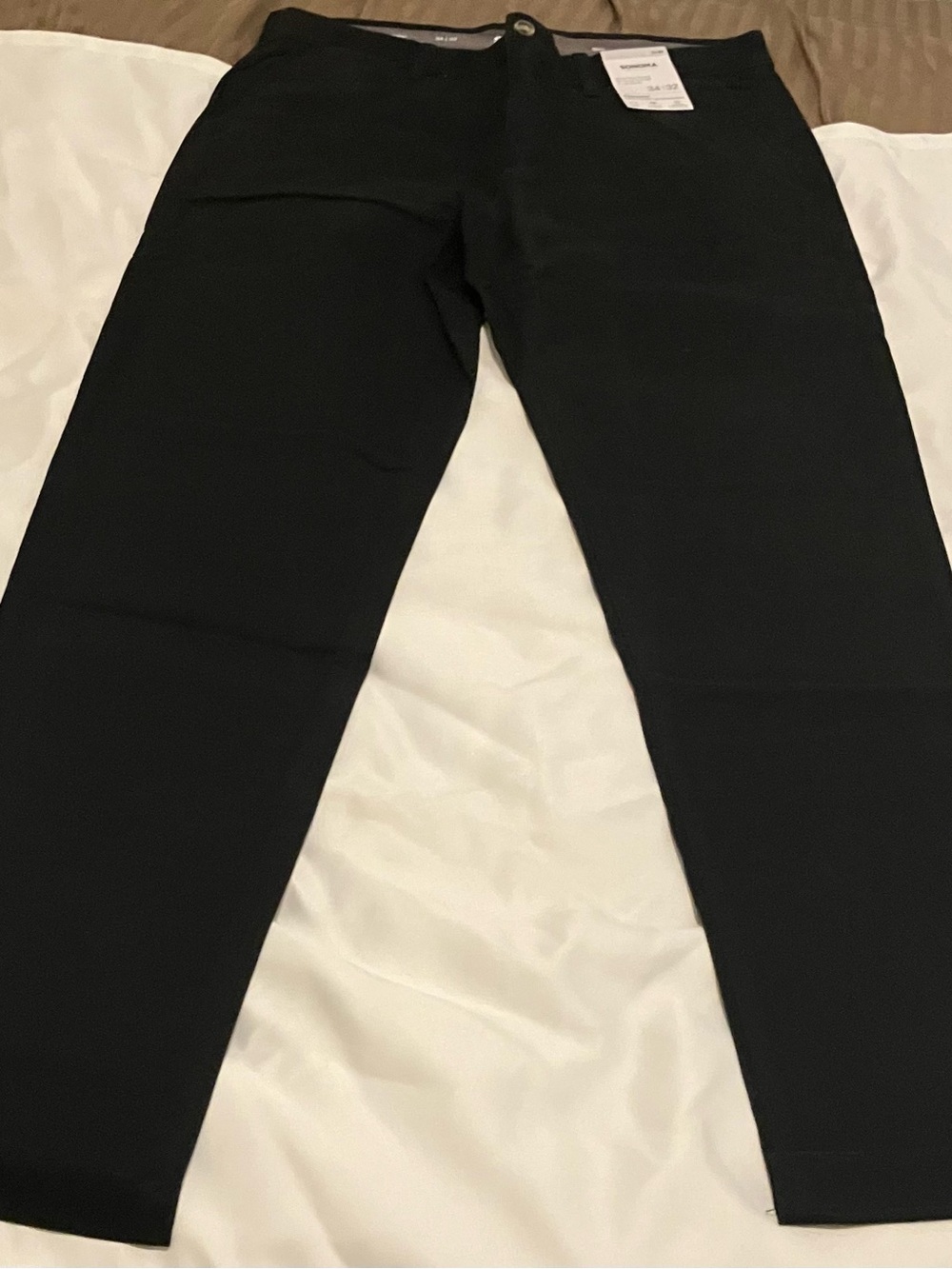 Sonoma Men's Black Slim Dress Pants 34/32 Brand New Tags On